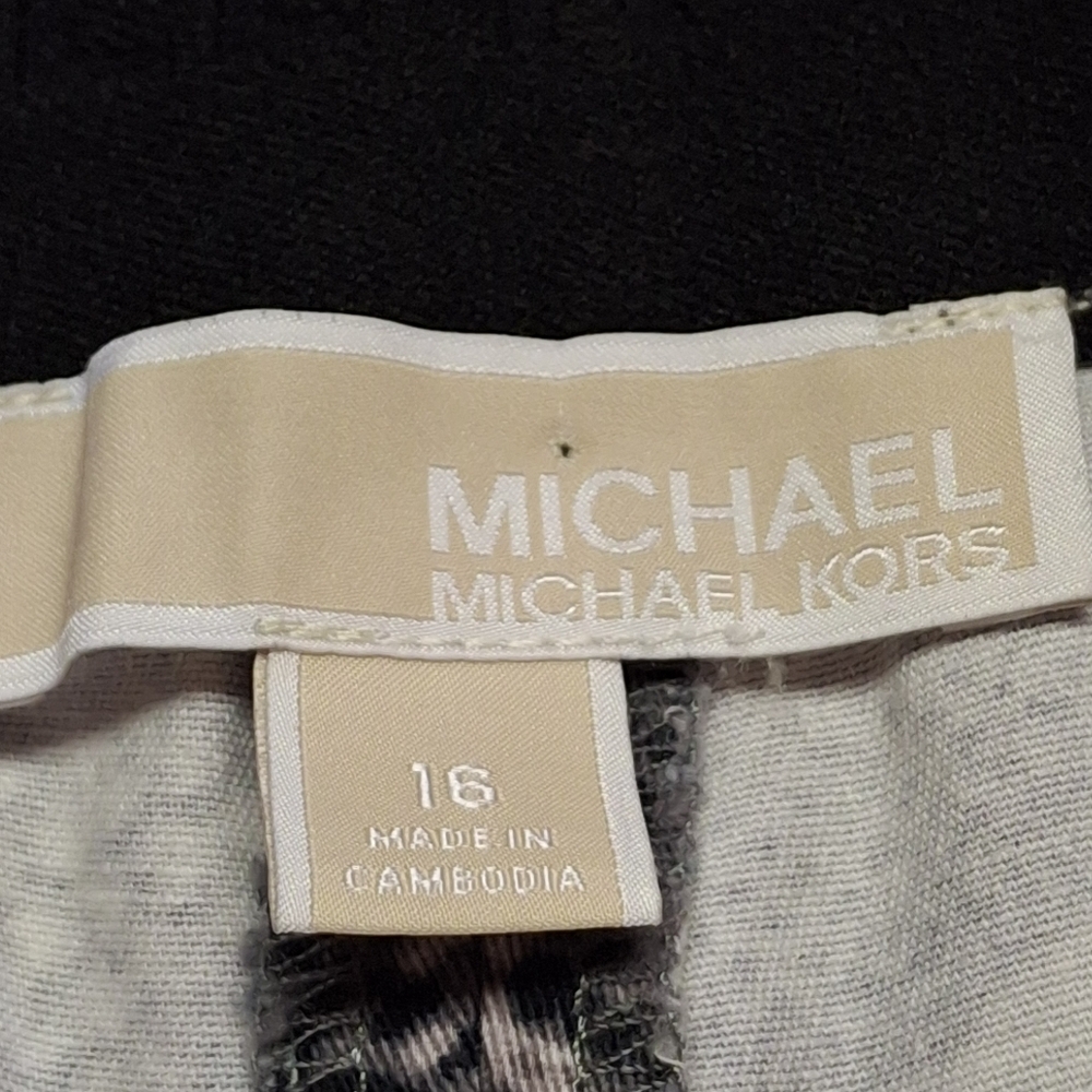 Michael Kors Snakeskin Print Cotton Stretchy Ankle Pants Women Size 16 - Picture 10 of 14